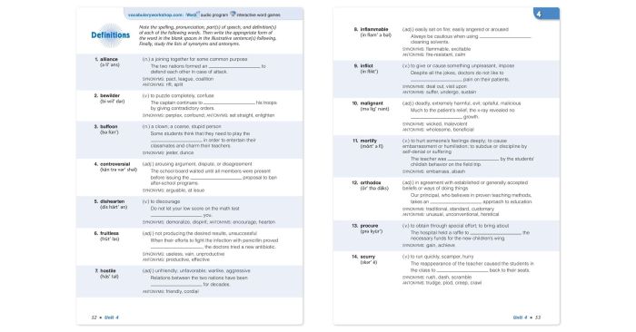 Unit 3 vocabulary level c