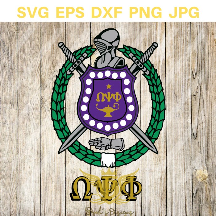 Who designed the omega psi phi shield