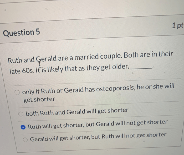 Ruth and gerald are a married couple