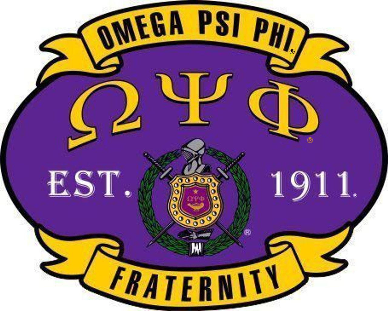 Who designed the omega psi phi shield