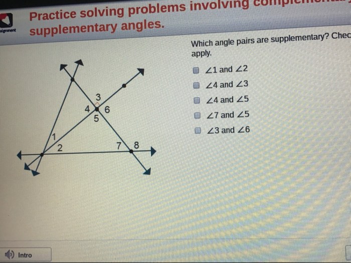 Use the diagram to identify the special angle pairs.