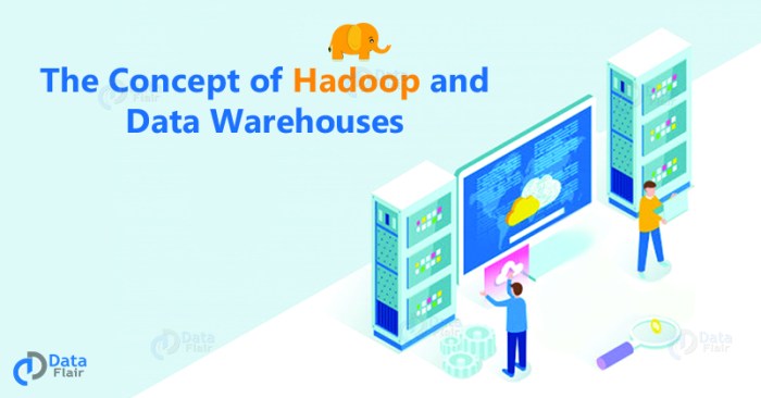 In most cases hadoop is used to replace data warehouses