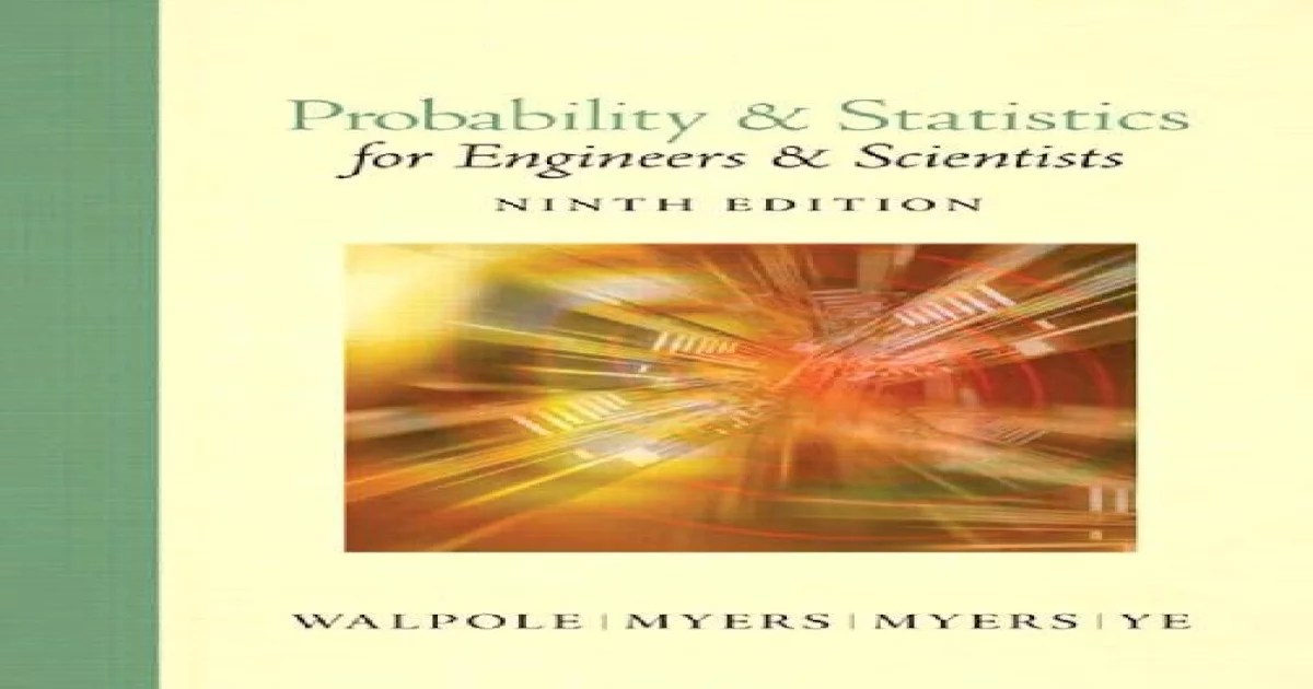 Probability and statistics for engineers 9th edition pdf